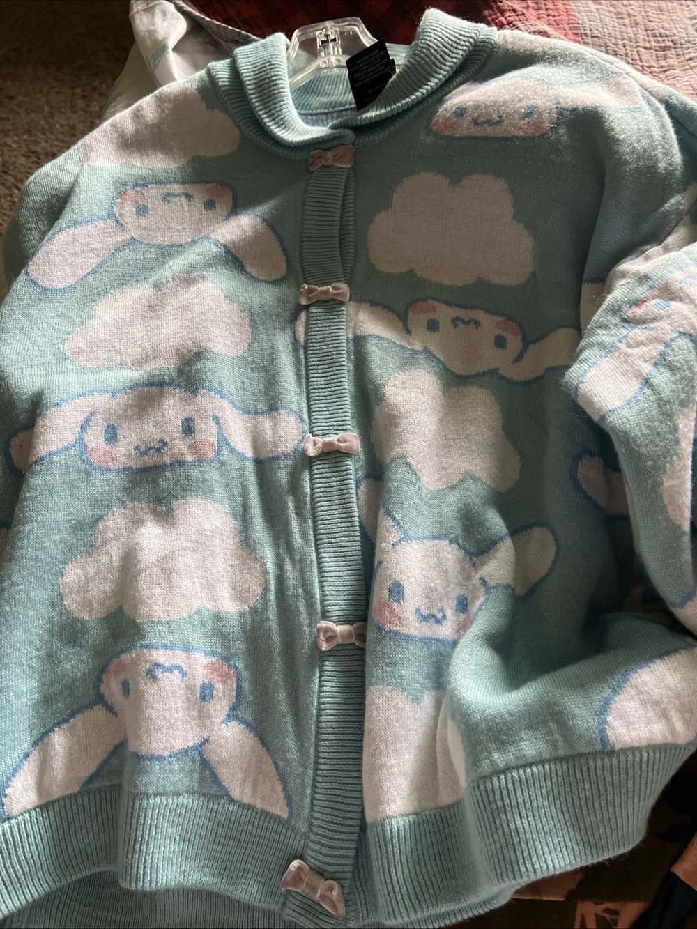 Sanrio Light Blue Cinnamoroll Cloud Knit Cardigan